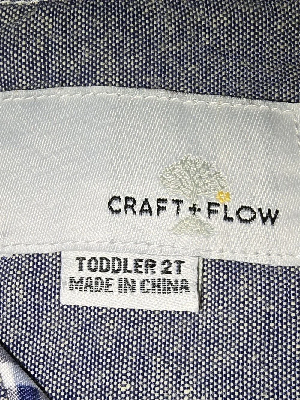 Craft+Flow Toddler Boys Blue and Red Plaid Button-Down Shirt Size 2T